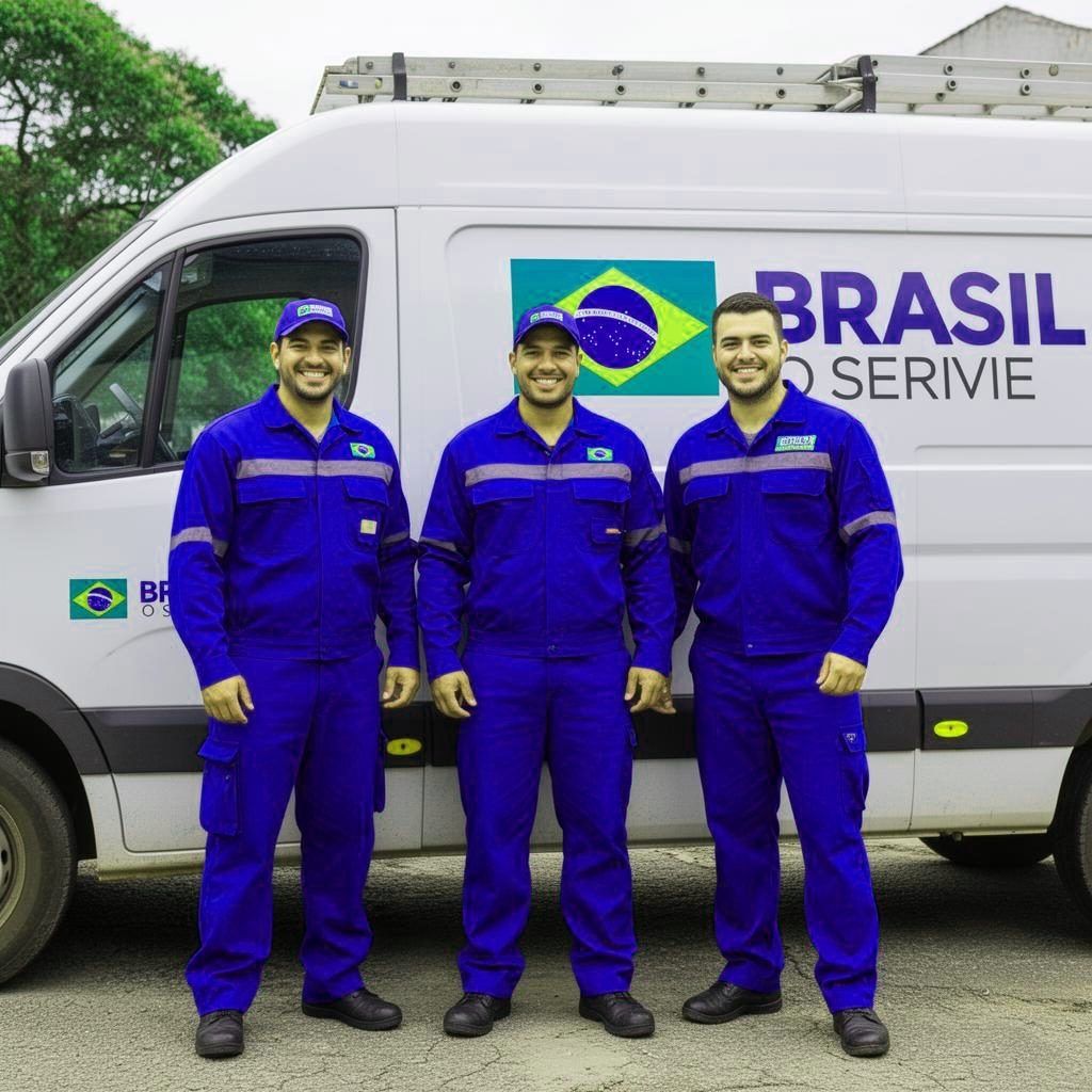 Equipe da desentupidora em Sumaré